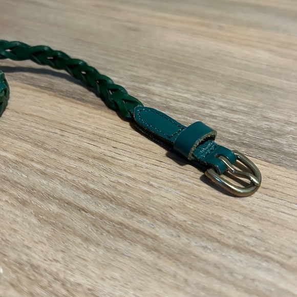 J. Crew Green Leather Belt with Classic Buckle - Picture 1 of 4